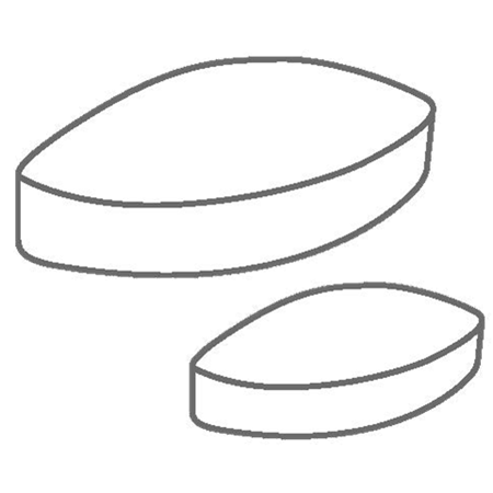 Omrörarmagnet, IKAFLON 20 PTFE ellips 20 x 10 mm, 5 st/fp