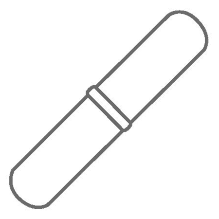 Omrörarmagnet, IKAFLON 25 PTFE rund m midjering 25 x 6 mm, 5 st/fp